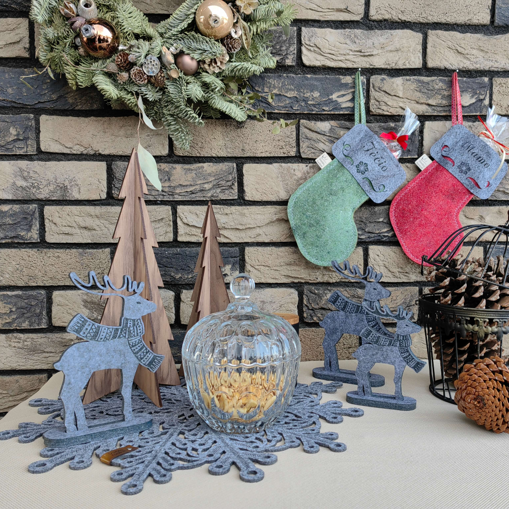 Dekoratyvinės kalėdinės medinės eglutės namų ar biuro dekorui