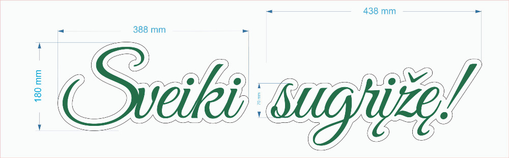 Klasės dekoracija užrašas sveiki, sugrįžę! MATMENYS
