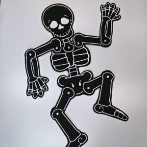 Lavinamasis žaidimas - Sujunk kūno dalis - veltinio skeletas