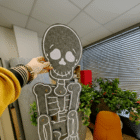 Lavinamasis žaidimas - Sujunk kūno dalis - veltinio skeletas