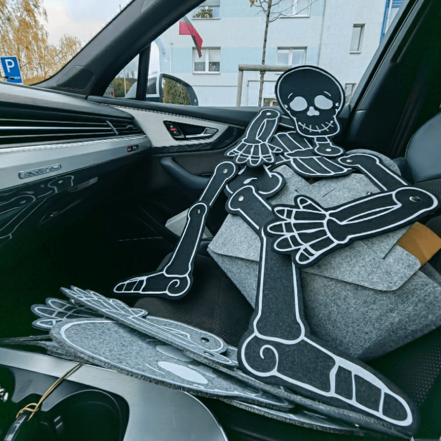 ZAID009-4 Lavinamasis žaidimas - Sujunk kūno dalis - veltinio skeletas