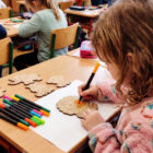 Liūtas medinė formelė spalvinimui